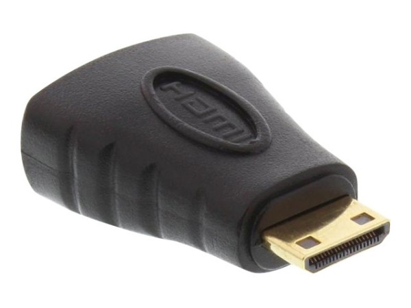 HDMI Adapter, InLine®, HDMI Buchse auf Mini HDMI Stecker, vergoldete Kontakte