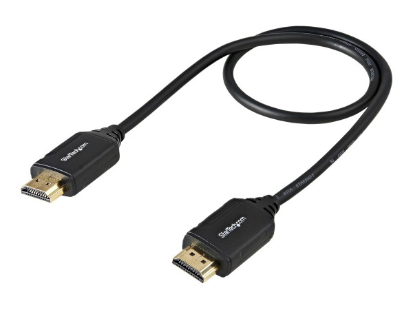 STARTECH.COM 4K HDMI Kabel 0,5m Premium High Speed Kabel mit Ethernet 4K 60Hz HDMI 2,0 Kabel