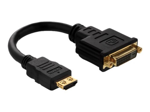 PureInstall PI060 High-Speed HDMI Stecker/DVI Buchse Adapter 0,1 m Secure-Lock-System? Port