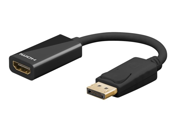 WENTRONIC HDMI / DisplayPort Adapter [1x DisplayPort Stecker - 1x HDMI-Buchse] Schwarz vergoldete St