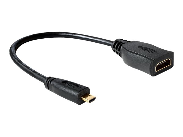 DELOCK Adapterkabel micro HDMI-D St > HDMI-A Bu mit 23 cm Kabel