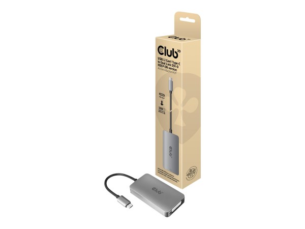 CLUB3D Adapter USB 3.1 Typ C > DVI-I aktiv St/Bu retail