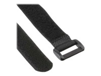 INLINE ® Klettschlaufen Set, 5 Stk. 20x300m + 5 Stk. 20x500mm, schwarz