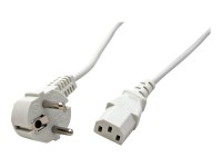 VALUE Netzkabel gerade IEC-Buchse weiss 0.6m