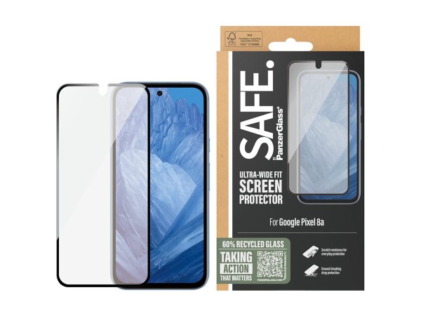 PANZERGLASS SAFE. by PanzerGlass Displayschutz Google Pixel 8a Ultra-Wide Fit