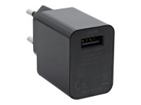 INTOS ELECTRONIC InLine USB Ladegerät Single, Netzteil, Stromadapter, 100-240V zu 5V/2,5A, schwarz