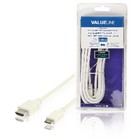 VALUELINE High Speed HDMI Kabel mit Ethernet HDMI Stecker - HDMI Ministecker 2,00 m weiß - Das High