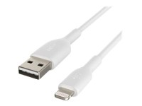 BELKIN Lightning Lade/Sync Kabel 2m, PVC, weiß, mfi zertifiziert