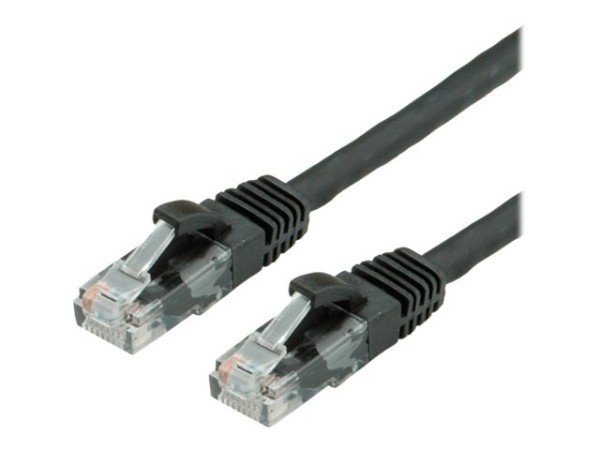 VALUE - Patch-Kabel - RJ-45 (M) - RJ-45 (M) - 2 m - UTP - CAT 6a - gepresst, glatt - Schwarz, RAL 90