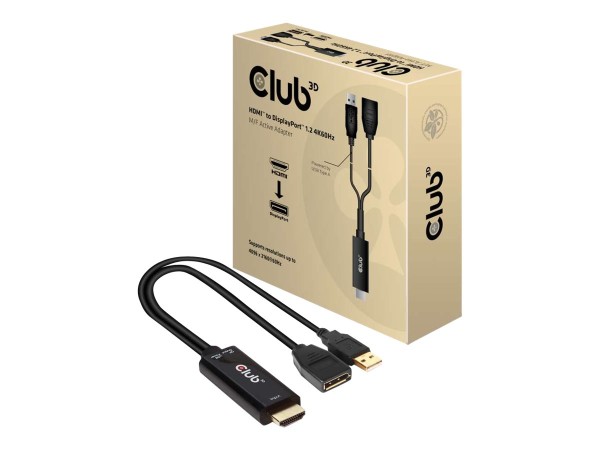 CLUB3D Adapter HDMI 2.0 > DP 1.2 4K@60Hz HDR aktiv St/Bu retail