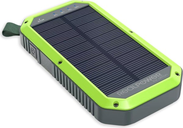 ULTRON Powerbank RealPower PB-10000 Solar, 10000 mAh, USB C, QI