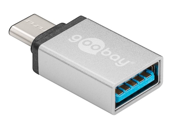 GOOBAY USB 3.0 Adapter [1x USB-C? Stecker - 1x USB 3.0 Buchse A] Silber Goobay