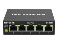 NETGEAR 5-Port Gigabit Ethernet Smart Managed Plus Switch für SMB Metallgehäuse, Desktop, lüfterlos