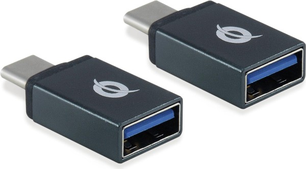 CONCEPTRONIC Adapter USB-C -> USB-A 3.0 OTG,2 Stück grau