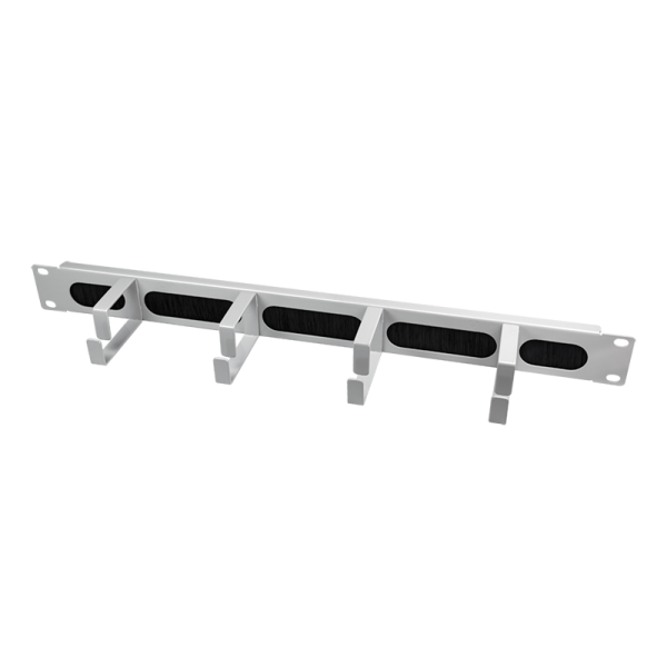 LOGILINK Kabelführungspanel 19",4 Stahlbügel & Bürstenleiste