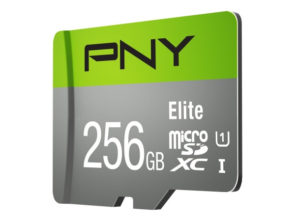 PNY Micro SD Card Elite 256 GB XC Class 10 UHSI U1 A1 V10 SD adapter