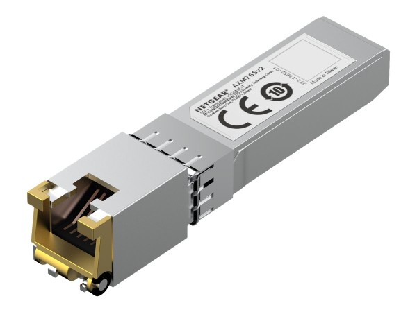 NETGEAR 10GBASE-T SFP+ Transceiver AXM765 mit CAT6a- oder CAT7-Kabel bis zu 80 Meter passt in SFP+-