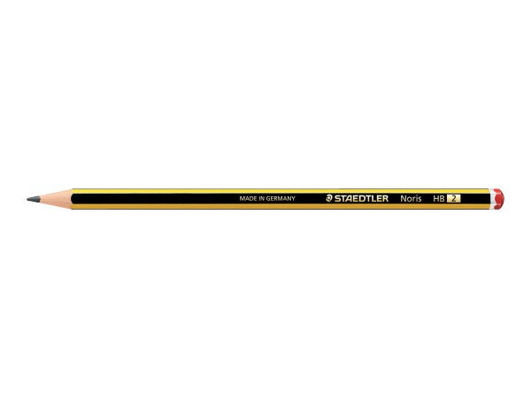 STAEDTLER Bleistift Noris, sechseckig, Härtegrad: H Minenstärke: ca. 2 mm, gelb/schwarz lackiert - 1
