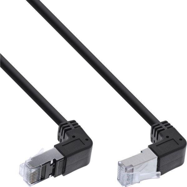 INTOS ELECTRONIC InLine - Patch-Kabel - RJ-45 (M) nach unten gewinkelt bis RJ-45 (M) nach oben gewin