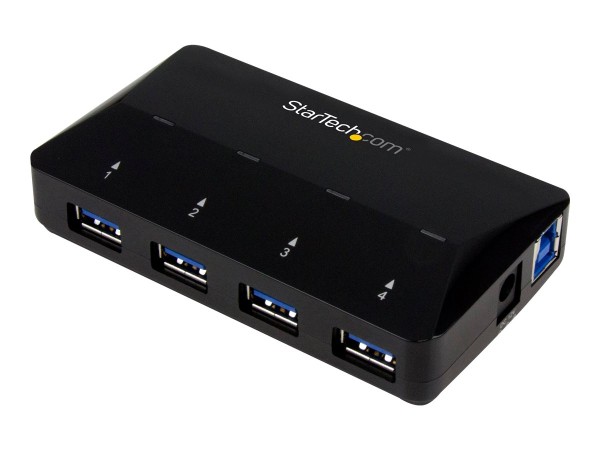 STARTECH.COM 4 Port USB 3.0 Hub plus dedizierter Ladeanschluss - 1 x 2.4 A Port - Desktop USB Hub un