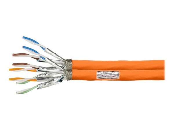 LOGILINK Cat.7 1000MHz Installation Cable AWG23 S/FTP, 100m duplex, orange