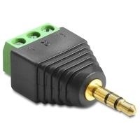 DELOCK Adapter Terminalblock > Klinke 3,5mm Stecker 3 Pin