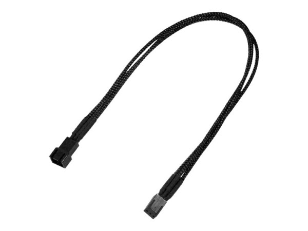 NANOXIA Kabel Nanoxia 3-Pin Verlängerung, 30 cm, Single, schwarz